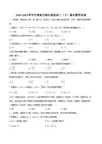 2024-2025学年甘肃省白银市某校高二（下）期末数学试卷（含答案）