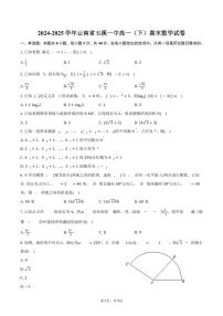 2024-2025学年云南省玉溪一中高一（下）期末数学试卷（含答案）
