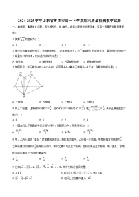 2024-2025学年山东省枣庄市高一下学期期末质量检测数学试卷（含答案）