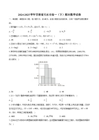 2024-2025学年甘肃省天水市高一（下）期末数学试卷（含解析）