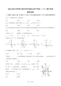 2024-2025学年四川省泸州市老窖天府中学高二（下）期中数学试卷（含答案）