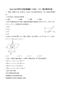 2024-2025学年江西省景德镇一中高一（下）期末数学试卷及解析