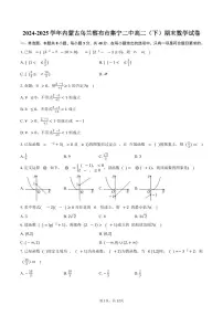 2024-2025学年内蒙古乌兰察布市集宁二中高二（下）期末数学试卷（含解析）