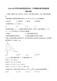2024-2025学年黑龙江省大庆市林甸县智研团队高一下学期期末教学质量检测数学试卷（含答案）