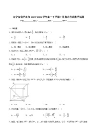 辽宁省葫芦岛市普通高中2024-2025学年高一下学期期末考试数学试卷含答案解析
