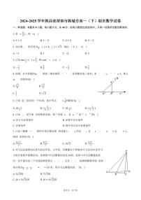 2024-2025学年陕西省渭南市韩城市高一（下）期末数学试卷（含答案）