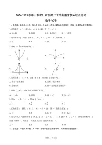 2024-2025学年山东省日照市高二下学期期末校际联合考试数学试卷（含解析）