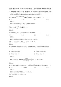 江苏省苏州市2024-2025学年高二上学期期中调研数学试卷（解析版）