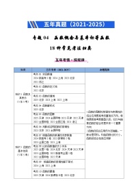 专题04 函数概念与基本初等函数18种常见考法归类-2021-2025年（5年）高考数学真题分类汇编（含答案）