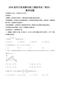 2026 届四川省成都市高三摸底考试（零诊）数学试题（附参考答案）