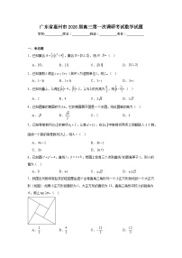 广东省惠州市2026届高三下期第一次调研考试数学试题【含答案】