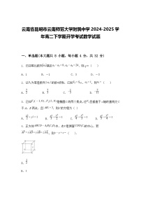 云南省昆明市云南师范大学附属中学2024-2025学年高二下学期开学考试数学试题（含答案解析）