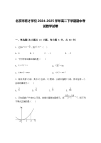北京市育才学校2024-2025学年高二下学期期中考试数学试卷（含答案解析）
