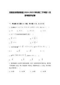 河南省安鹤新联盟2024-2025学年高二下学期5月联考数学试卷（含答案解析）