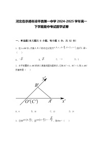 河北省承德市滦平县第一中学2024-2025学年高一下学期期中考试数学试卷（含答案解析）