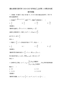 湖北省楚天协作体2024-2025学年高二上学期1月期末考试数学试题（解析版）