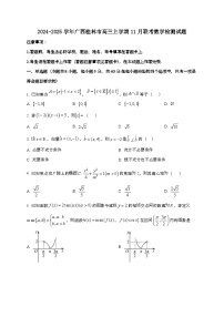 2024_2025学年广西桂林市高三上学期11月联考数学试卷