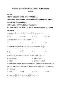 2024_2025学年广西桂林市高三上学期11月摸底考试数学试卷
