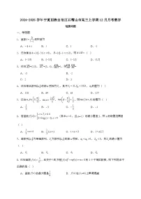 2024_2025学年宁夏回族自治区石嘴山市高三上学期12月月考数学试卷[附答案]