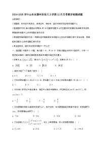 2024_2025学年山东省滕州市高三上学期12月月考数学试卷