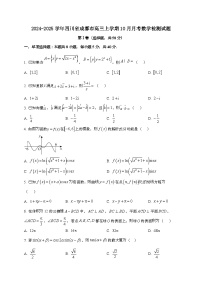 2024_2025学年四川省成都市高三上学期10月月考数学试卷[附解析]