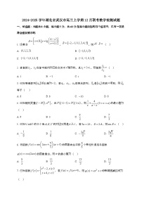2024-2025学年湖北省武汉市高三上学期12月联考数学试卷