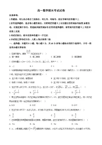 吉林省长春市农安县第十中学2024-2025学年高一下学期期末考试数学试卷(含答案)含答案解析