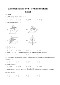 山东省聊城市2024-2025学年高一下学期期末考试数学试题（Word版附解析）