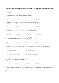 云南省曲靖市宣威市部分学校2024-2025学年高二下学期学业水平检测数学试卷（含解析）含答案解析