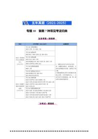 2021～2025年五年高考数学真题分类汇编(通用版)专题10复数7种常见考法归类试卷(学生版+解析)