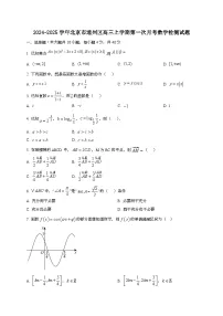 2024~2025学年北京市通州区高三上册第一次月考数学试卷[有解析]