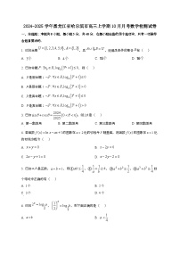 2024~2025学年黑龙江省哈尔滨市高三上册10月月考数学试卷