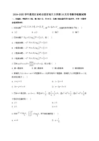 2024~2025学年黑龙江省哈尔滨市高三上册10月月考数学试卷