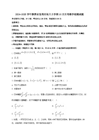 2024~2025学年陕西省宝鸡市高三上学期10月月考数学试卷
