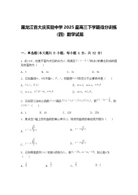 黑龙江省大庆实验中学2025届高三下学期得分训练（四）数学试题（含答案解析）