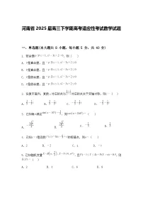 河南省2025届高三下学期高考适应性考试数学试题（含答案解析）