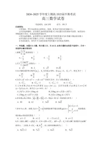 四川省成都市第七中学2024-2025学年高三上学期11月期中考试数学试卷+答案