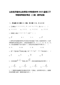 山东省济南市山东师范大学附属中学2025届高三下学期高考模拟考试（二模）数学试题（含答案解析）