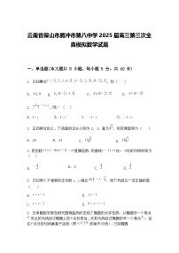 云南省保山市腾冲市第八中学2025届高三下第三次全真模拟数学试题（含答案解析）