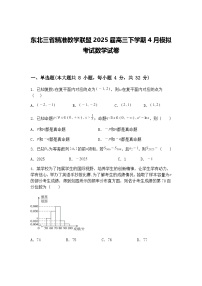 东北三省精准教学联盟2025届高三下学期4月模拟考试数学试卷（含答案解析）
