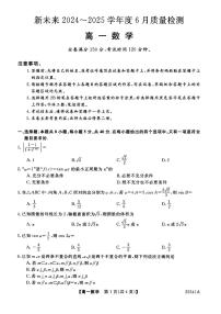 河南省新未来2024-2025学年高一下学期6月质量检测数学试卷+答案