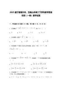 2025届宁夏银川市、石嘴山市高三下学科教学质量检测（一模）数学试题（含答案解析）