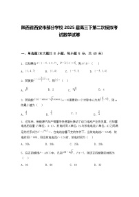 陕西省西安市部分学校2025届高三下第二次模拟考试数学试卷（含答案解析）