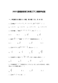 2025届福建省厦门市高三下二模数学试题（含答案解析）