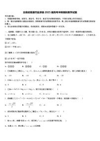 云南省昭通市盐津县2025届高考冲刺模拟数学试题含解析