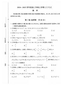 河北省衡水市冀州区河北冀州中学2024-2025学年高三上学期12月月考数学+答案