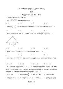 四川省资阳市安岳中学2024-2025学年高二（示范班）上学期开学考试数学试卷（Word版附解析）