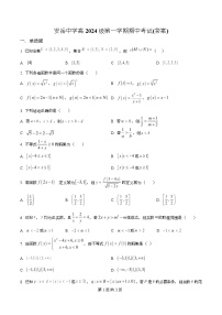 四川省资阳市安岳中学2024-2025学年高一上学期期中考试数学（重点班）试卷（Word版附解析）