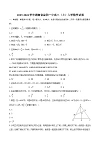 2025-2026学年湖南省益阳一中高二（上）入学数学试卷（含解析）