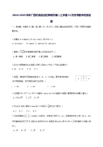 2024—2025学年度广西壮族自治区柳州市高二上学期（12月）月考数学试题